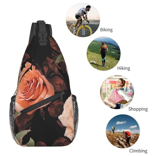 Mochila Pequeña Sling para Senderismo Unisex Negra miniatura 6