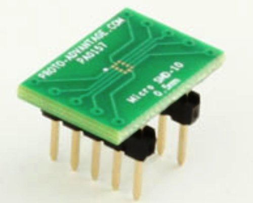 Adaptateur MicroSMD-10 BGA-10 vers DIP-10 pas 0.5 mm Proto-Advantage PA0157 pour prototypage