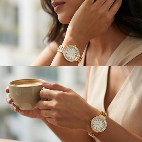 Image of Serpentine Snake Watch For Woman with Spiral Bracelet, Roman Number Green Dial Watch For Woman With Quartz, Stylish Analog Waterproof Serpenti Watches Women, Luxury Metal Bezel Golden (Gold Link)