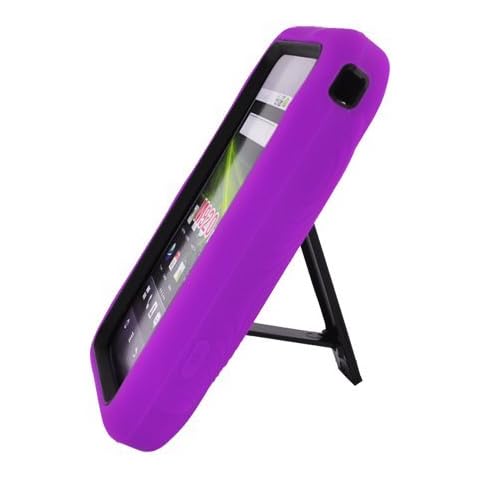 Eagle Cell PAHWM920SPSTBKPL Advanced Rugged Armor Hybrid Combo Case with Kickstand for Huawei Activa 4G - Retail Packaging - Black/Purple Cover