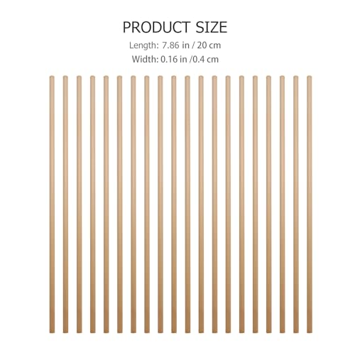 100 pitillos desechables de trigo 20 cm biodegradables miniatura 2