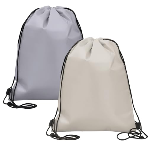 2 Unidades de Bolsas Isotérmicas Refrigeradoras Plegables, Reutilizables para el Trabajo, la Escuela, los Viajes (Beige, Gris)