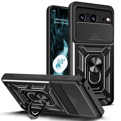 Funda Google Pixel 8 Pro Carcasa Resistente Arañazos con Soporte Magnético Negro 2