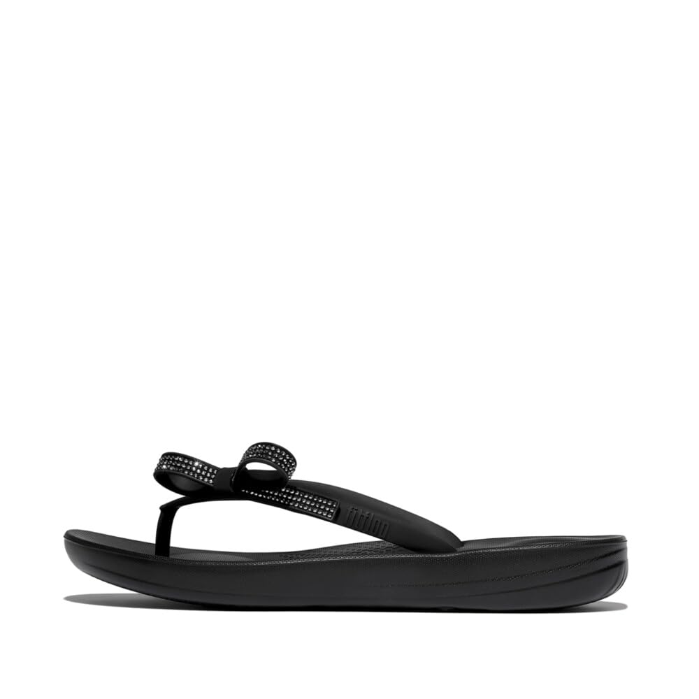 Fitflop Iqushion Glitz-Bow Flip-Flops, Chanclas Mujer