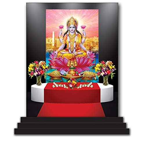 Laxmi Maa 5468 statuette indienne pour tableau de bord auto et petit temple