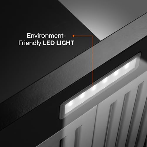 Glen 60 cm 1100 mยณ/hr T-Shape Kitchen Chimney || Baffle Filter||easy clean ||(Hood Kona, Push Buttons Control,Black) - Image 5