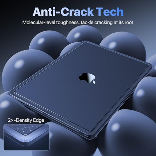 Image of Soonjet for MacBook Air 15 inch Case M5 M4 M3 M2 2026-2023 | Anti Crack Upgrade | Clear Protective Hard Shell Laptop Cover | Matte Midnight