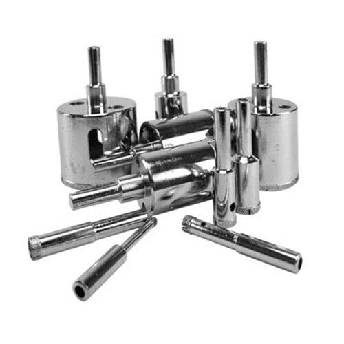 Brocas para perforar con revestimiento de diamante ARC-POWER, juego de 10 piezas para azulejo, vidrio y mármol