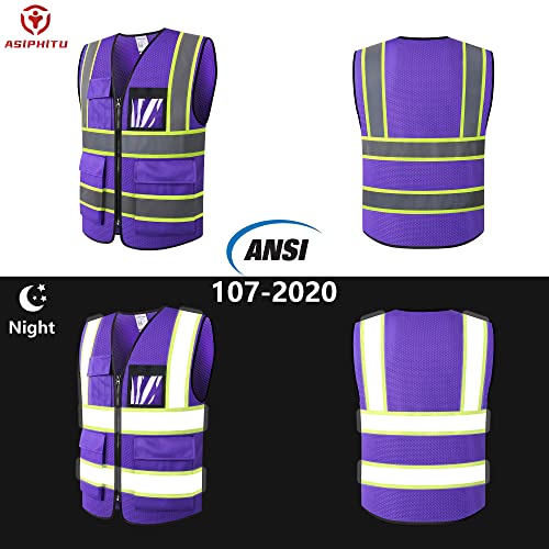 Image of Safety Vest for Men Women Reflective Construction Vest Hi Vis ANSI Standard