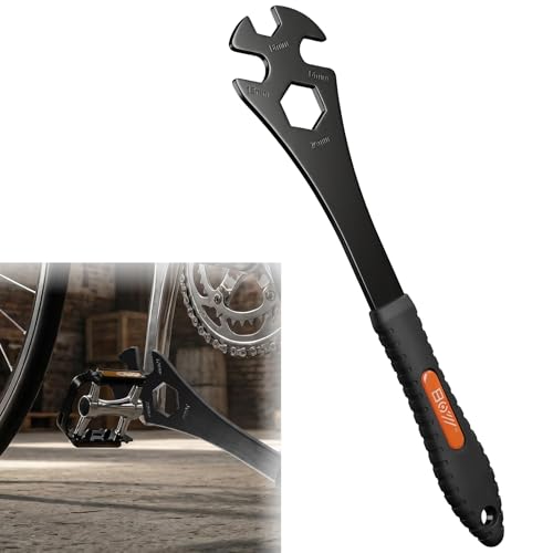 Gnaxyzthor Fahrrad Pedalschlüssel 4 in 1 Fahrrad Pedalschlüssel 15/16/24 mm Breite Professionelles Werkzeug für Fahrradpedale Demontage und Reparatur von Fahrradpedalen Buchsen und Ösen