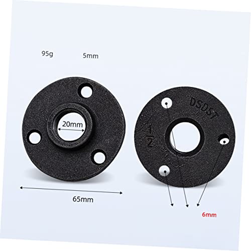 Bridas de piso roscadas hierro negro base montaje pared estanterías cortinas 7