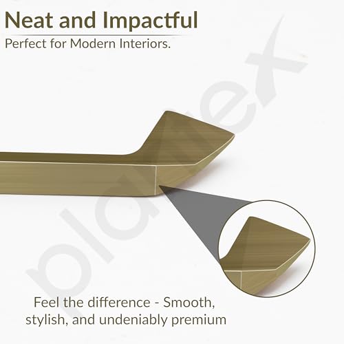Image of Plantex Cabinet Handle /Kitchen Cabinet Door Handle /Wardrobe /96 mm Cupboard Handle /Door Pull-Push Handle for Home /Office - Pack of 2 (Brass Antique)