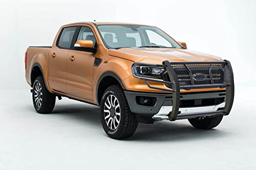 Image of Black Horse RUGGED Heavy Duty Grille Brush Bumper Guard Modular Black Compatible with 2019-2023 Ford Ranger-RU-FORA19-B