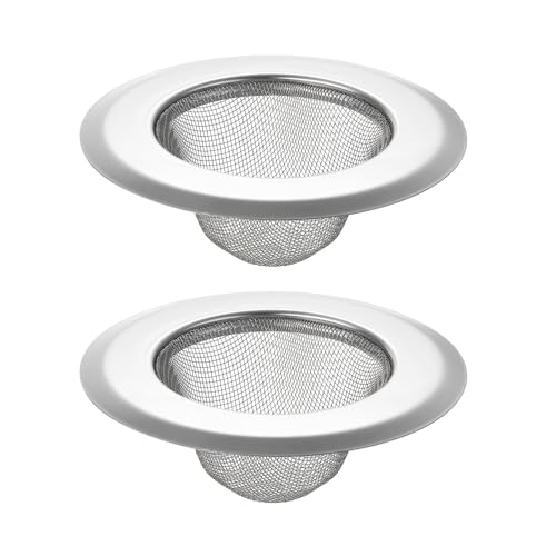 Colador para fregadero de cocina de acero inoxidable uxcell 2 pzas