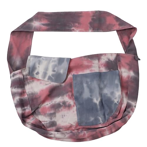 Natudeco Small Dog Sling Carrier,Pet Sling Bag Puppy Sling Bag Canvas Pet Carrier with Safety Belt, Breathable Mesh, Multiple Pockets for Small Dogs Cats