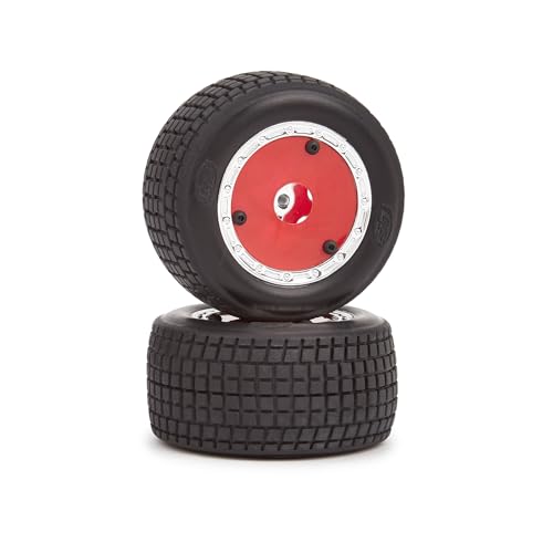 R/C Model Car Parts, 1/16 1/18 Scale, Tire Wheels Set for Losi Racing Losi Mini 8ight F1, 2pcs Red Wheels