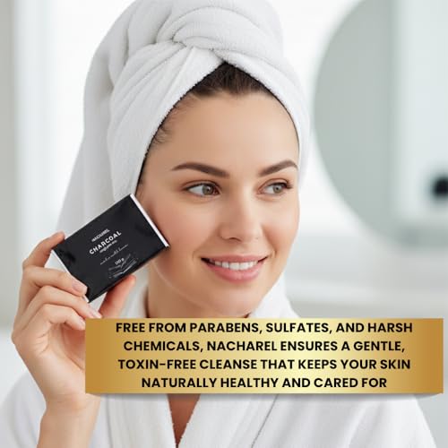 Image of Charcoal Soap | Pure & Gentle Bathing Bar for Glowing Skin | Rejuvenate & Antioxidant Soaps for Men & Women | Deep Nourishing Cleansing Bar | Soap for All Skin Types | Pack Of 1