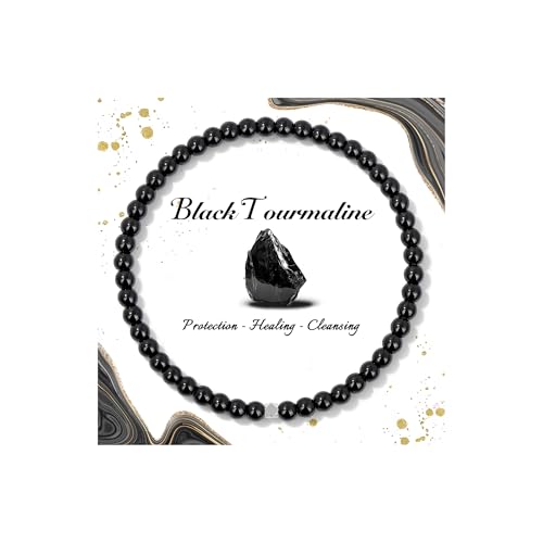 Raicegs 4 6 8MM Beaded Bracelets Healing Crystal Bracelet for Women Men Natural Stone Handmade Stretch Bracelet Reiki Spiritual Jewelry