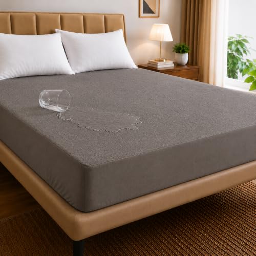 HEAVENBIRDS 100% Waterproof Mattress Protector King Size Grey - Image 2