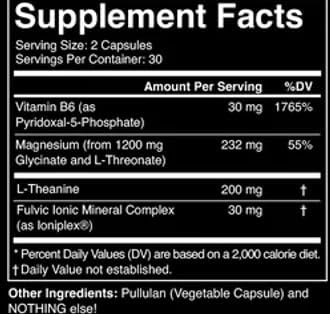 Miniatura 7 de All-In Nutritionals - Glicinato de magnesio + cápsulas soporta múltiples sistemas, 1200 mg, 60 cápsulas - Vegano - L-treonato añadido y L-teanina -