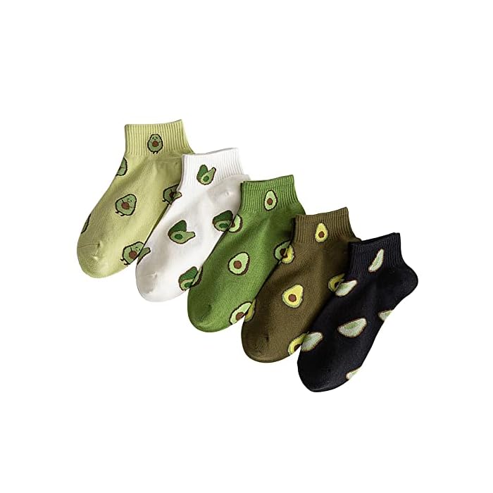GEYIWSSXY Damen Socken Baumwolle Komfortabel Netter Cartoon Bestickte Lustig kurz Unisex Knöchel Socken – Bild 5