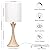Bedside Touch Lamp, 3 Way Dimmable Touch Control Table Lamp, Wood Grain Farmhouse Table Lamp, Modern Nightstand Lamp with White Shade for Bedroom, Dorm, Office, 3000K LED Bulb Included