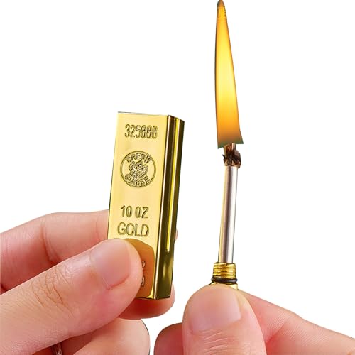 Encendedor QXQXI metálico con llavero dorado