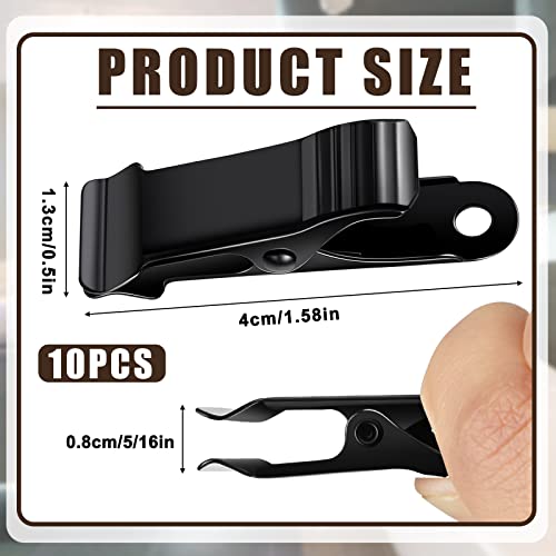 Image of 10 Pcs Metal Mini Clamps Mini Spring Clamp Crocodile Alligator Clips 1 /2 Inch Wide for Work, Smooth Jaw, 5 /16 Inch Capacity (Black)