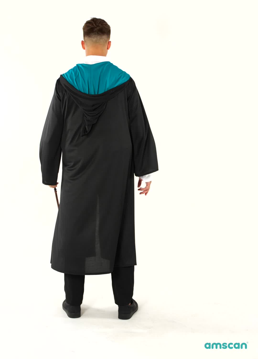 Robe Harry Potter Poudlard Officielle – Avec 4 Badges Velcro, Taille Enfant 6-10 Ans