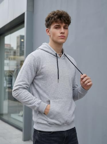 Image of HOODMASTER Unisex Fleece Hoodie Sweatshirt with Pockets Full Sleeves Regular Fit Solid Pattern Hooded Neck and Standard Length | Hoodies for Men & Women