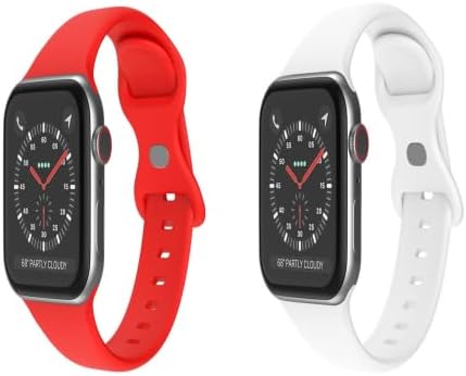 2 Pack Silicone Watch Bands Compatible with Apple Watch bands 40mm 44mm 38mm 41mm 42mm 45mm 46mm 49mmSeries 11 10 9 8 7 6 5 4 3 SE Ultra For Men Womens