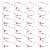 FHGSPQWM Pulseras tejidas a mano de concienciación sobre el cáncer de mama, pulsera cómoda para mujeres y mujeres, accesorio de concienciación sobre la salud