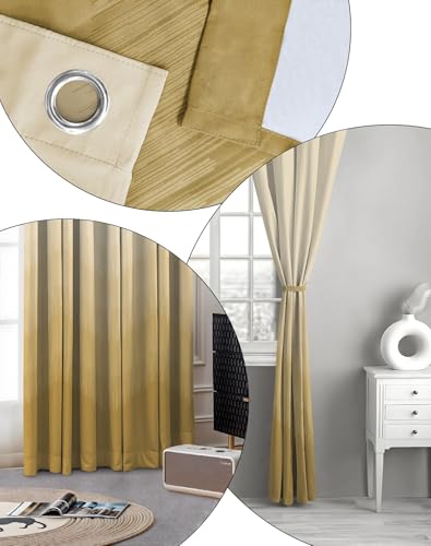 Image of Casableu Kivo Digital Print 85% Blackout Curtains for Long Door /Window, Thermal Insulated, Tie Back, Wider Width 50 in, Eyelet Curtains for Living Room /Bedroom (Cream 9 ft Set of 1)