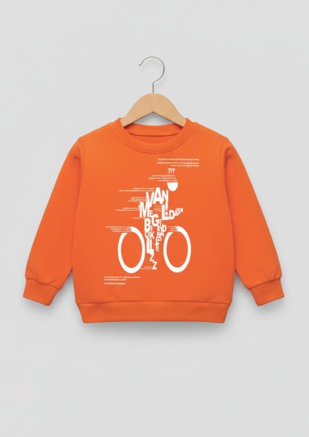 Yugam Men’s Cotton Blend Printed Sweatshirt & Jogger Set – Orange & Black Casual Co-Ord Set 4