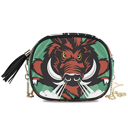 Preisvergleich Produktbild XiangHeFu Geldbörse Tier Schwein Angry Wildschwein Münzkoffer Große Kapazität Taschen Telefon Tasche Kartenhalter Brieftasche