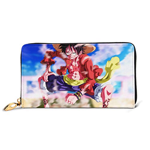 Preisvergleich Produktbild Einteilige Leder-Geldbörse im Retro-Look mit Reißverschlüssen