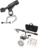 PLUSINNO Telescopic Fishing Rod and Reel Combos Full Kit, Fishing Boat Rods Holder