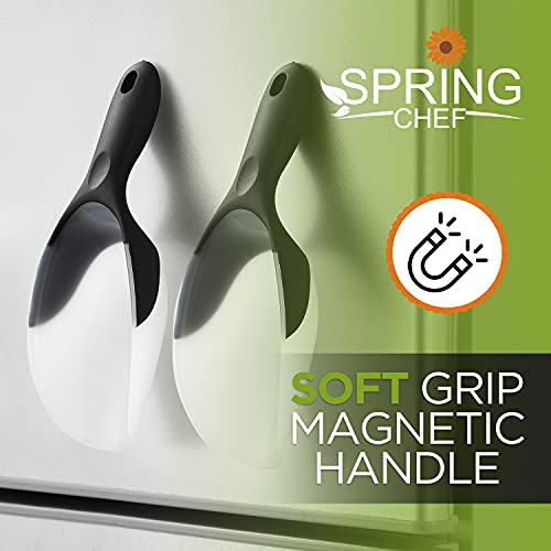 Image of Spring Chef Magnetic Ice Scoop for Freezer, BPA-Free Food Scooper Black 2pk