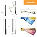 GDuolaPaws Flirt Pole for Dogs,Heavy Duty 4 Pieces Set with 3 Lures,Interactive Teaser Wand for Small Medium Large Pets,Durable Flirt Stick for Chase,Outdoor Tether Play,Exercise,Training