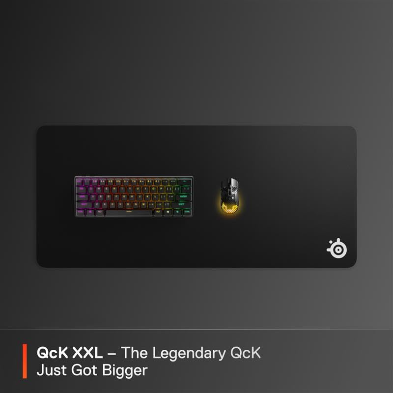 Image of SteelSeries QcK Gaming Mouse Pad - Cloth - Peak Tracking and Stability - Esports Mousepad - Never-Slip - Full Desk Coverage,XXL (Pack of 6)