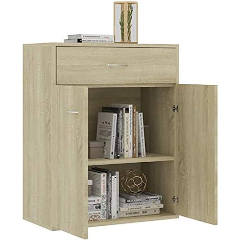 Festnjght Aparador Moderna con 2 Puertas y 1 Cajone Mueble Organizador Armario Auxiliar Cover