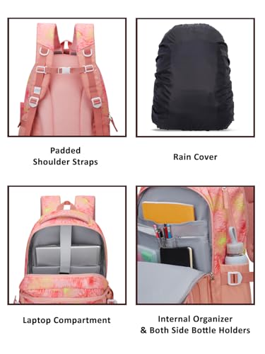 Image of Lavie Sport Sunset Laptop Backpack | 36 Liters | Fits Upto 16 Inch | Laptop Compatiable | Rain Cover