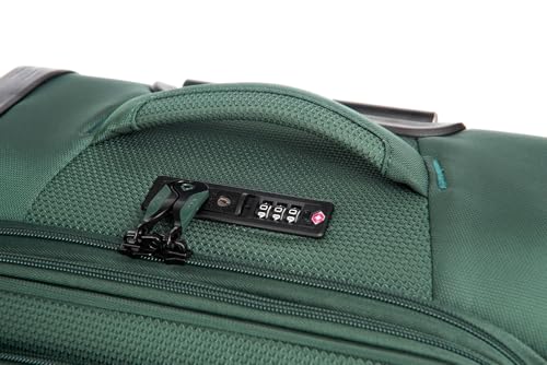 Image of Verage Luxe Toledo Set of 2 (S+M) Softsided Lightweight Spinner Wheels Luggage, Expandable Suitcase with TSA Lock & LED Flashlight, Green (20 /24)