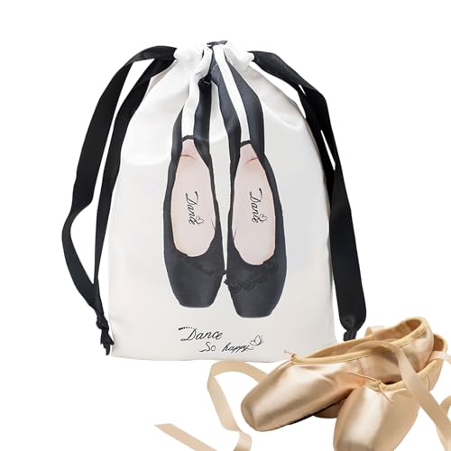 Hogvinnatil Sacs de protection pour chaussures, housse en cordon pour chaussures de danse, housses de rangement lavables en satin anti-poussière pour voyage et entre...