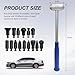YTFRL 16PCS Auto Body Hammer Tools Set, Paintless Dent Removal Tool with 15 Different Shaped Heads, Aluminum Repair Hammers Tap Down Tool for Car Body DIY Dent Fix, Car Accessories