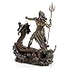 Veronese Design 9 1/4 Inch Poseidon with Trident Standing On Hippocampus Cold Cast Resin Bronze Finish Statue
