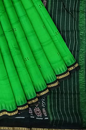 Image of Odisha Sambalpuri Handloom Ikat Women's Cotton Saree, Odisha Handloom Handmade Pure Cotton Khandua Saree, Ikkat Orissa Traditional Handloom Saree Without Blouse