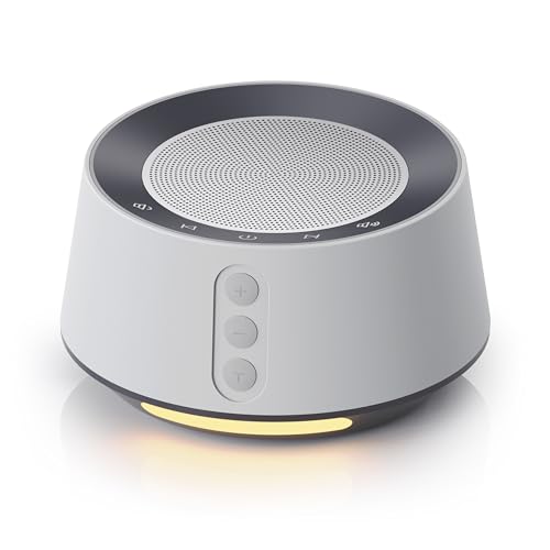 BGOVERSS White Noise Machine with Night Light – 20 Soothing Sounds, 10 Color Lights, 5 Timer...