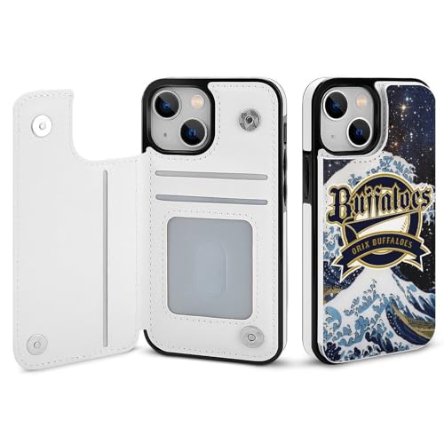 iPhone15 Pro用ケース 手帳型 オリックス・バファローズ 【全機種対応】 アイフォン15 Pro用ケース スマホケース 財布型 PUレザー おしゃれ 背面カード収納 スタンド機能 携帯カバー 耐衝撃