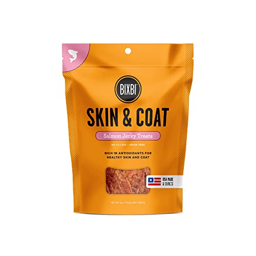 Bixbi Pores and Skin  Coat Help Salmon Jerky Canine Treats 4 Oz  Usa Made Grain Free Canine Treats  Antioxidant Wealthy to Help Shiny Full Bodied Coats  Excessive in Protein Complete Meals Vitamin No Fillers  Cucciolini Doodles Bixbi pores and skin  coat help salmon jerky canine treats 4 oz  usa made grain free canine treats  antioxidant wealthy to help shiny full bodied coats  excessive in protein complete meals vitamin no fillers   cucciolini doodles
